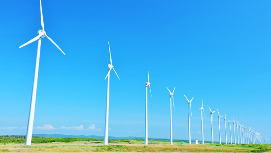再生可能エネルギー 風力発電の風景
